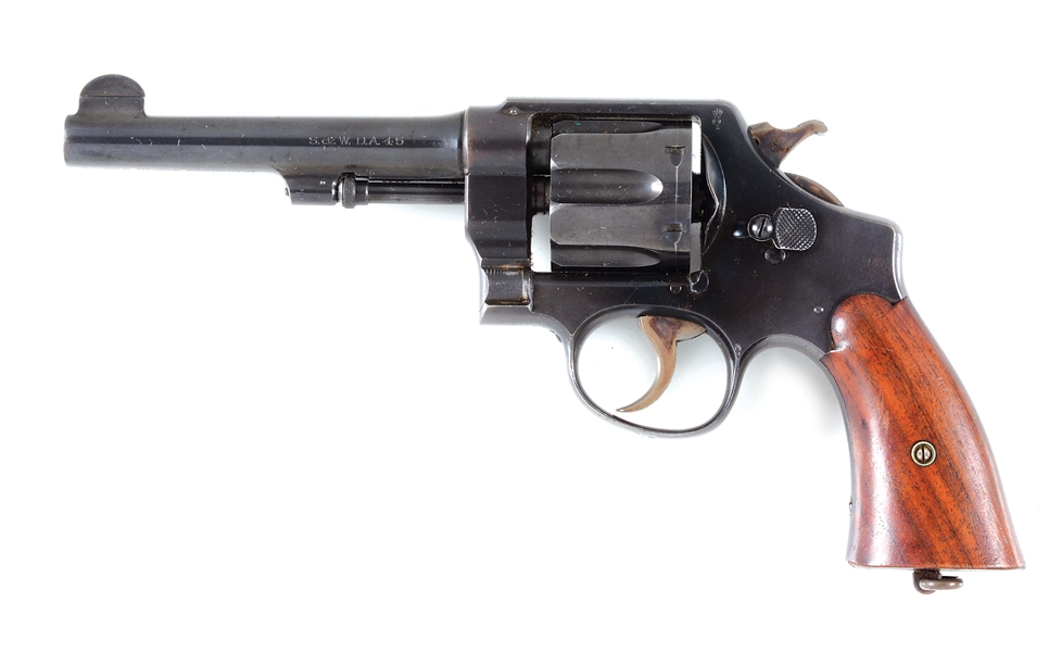 (C) USP MARKED SMITH & WESSON MODEL 1917 DOUBLE ACTION REVOLVER.
