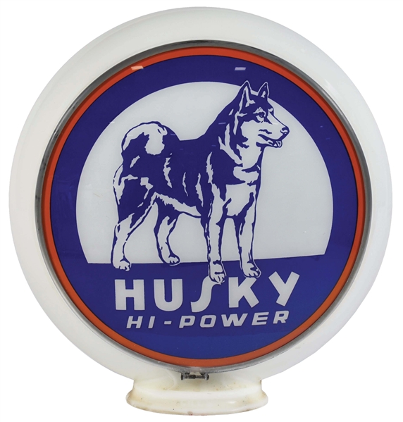 HUSKY HI-POWER GASOLINE COMPLETE 13.5" GLOBE ON GILL BODY.