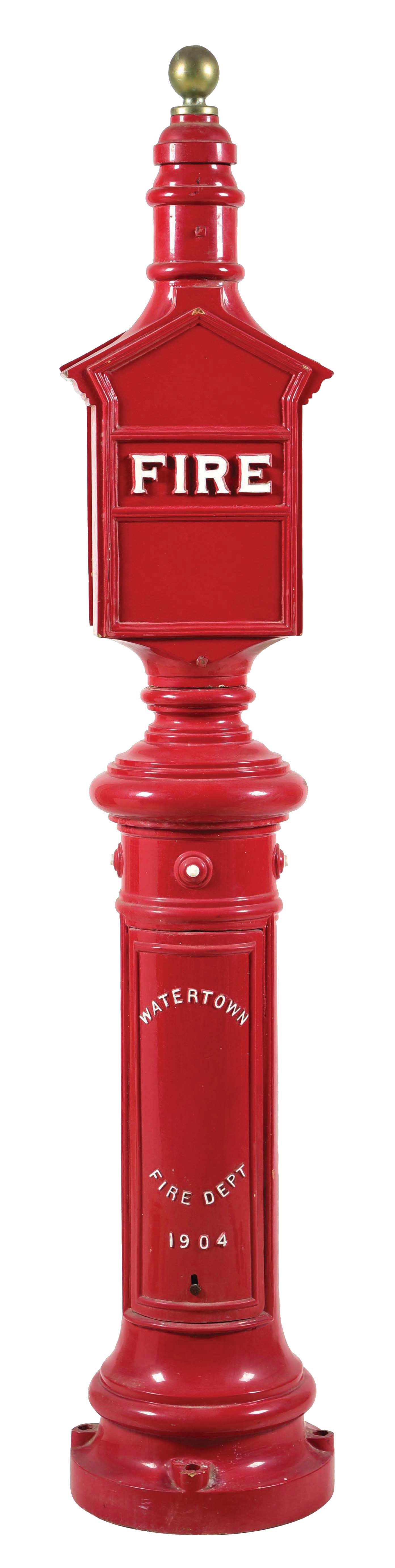 lot-detail-gamewell-cast-iron-fire-alarm-box-mounted-on-ornate-casted