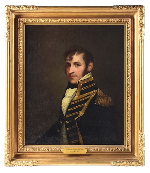 PORTRAIT OF STEPHEN DECATUR FROM FAMILY OF USN COMMODORES OLIVER HAZARD AND MATTHEW C. PERRY