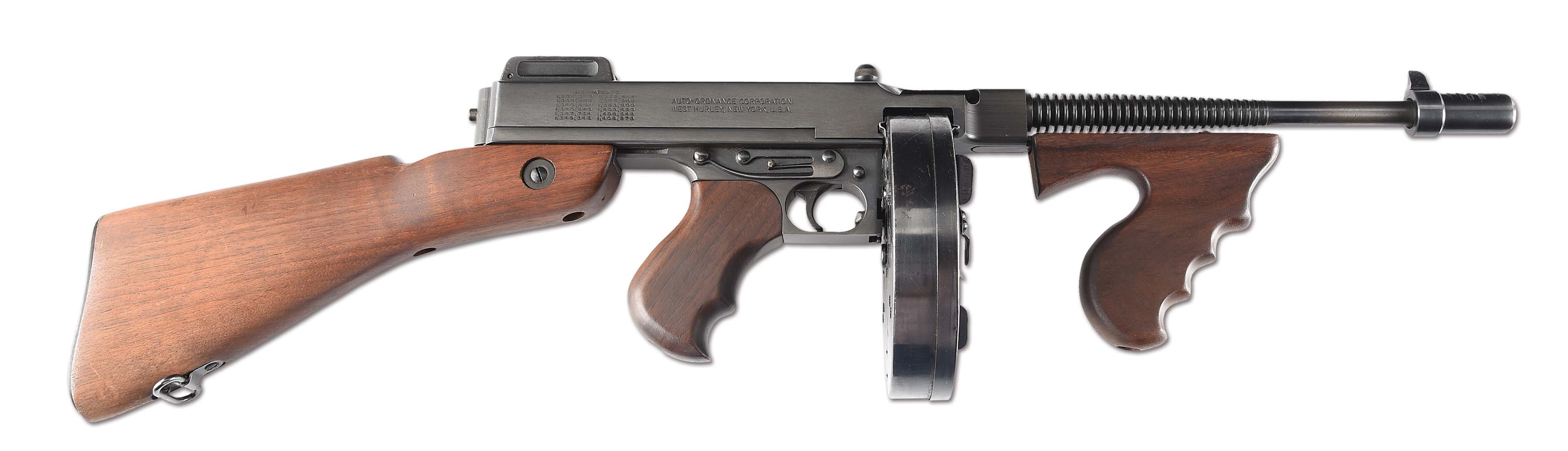 (N) ATTRACTIVE WEST HURLEY AUTO ORDNANCE THOMPSON MODEL 1928 SUBMACHINE GUN (CURIO & RELIC).