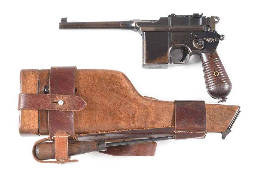 (N) INTER AMERICAN IMPORT/EXPORT COMPANY MAUSER BROOMHANDLE MODEL 1932 SCHNELLFEUER MACHINE GUN WITH STOCK (PRE-86 DEALER SAMPLE).