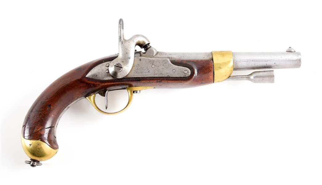 (A) FRENCH MODEL 1822 PERCUSSION MARTIAL PISTOL.