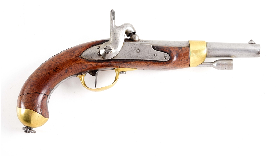 (A) FRENCH PERCUSSION SMOOTHBORE PISTOL.