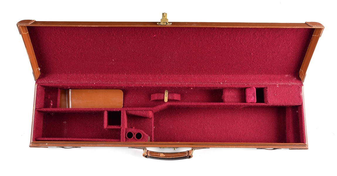 ABERCROMBIE AND FITCH LEATHER SHOTGUN CASE.