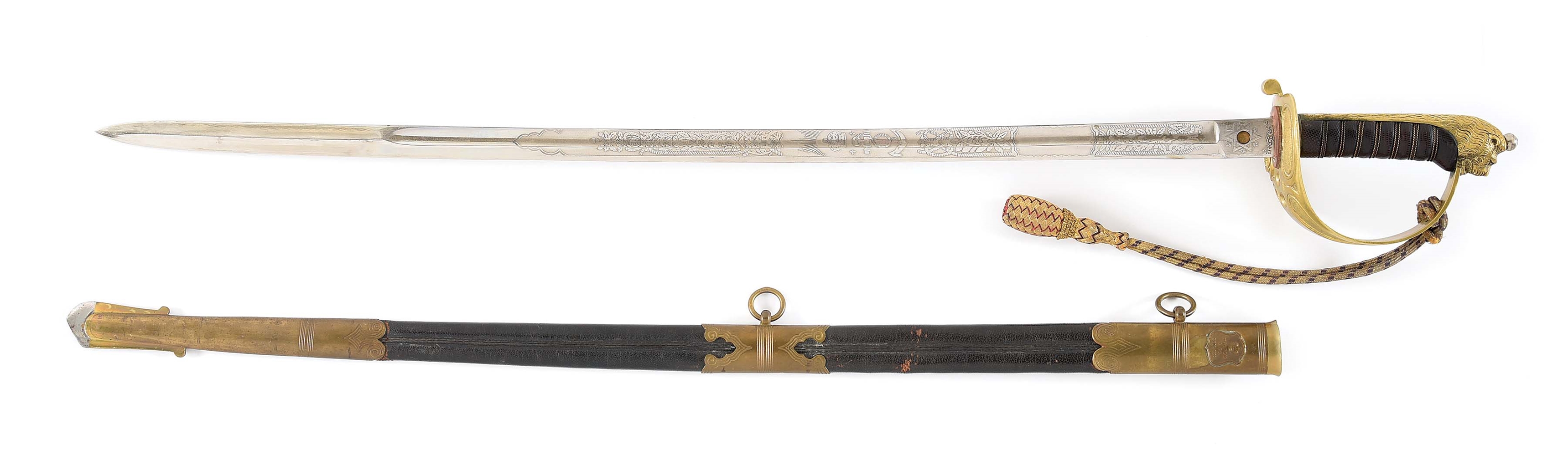 BRITISH PATTERN 1827 NAVAL OFFICERS SWORD BY MANTON & CO.