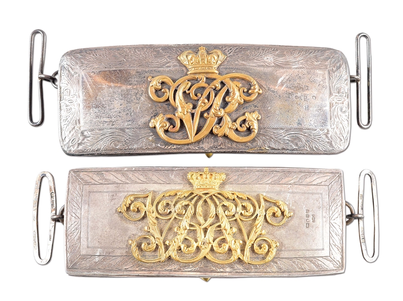 LOT OF 2: VICTORIAN SILVER CARTRIDGE BOXES.