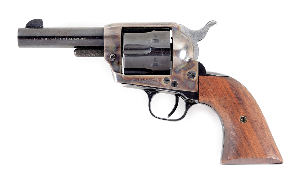 (C) SECOND GENERATION COLT SINGLE ACTION ARMY REVOLVER IN SHERIFFS MODEL CONFIGURATION.