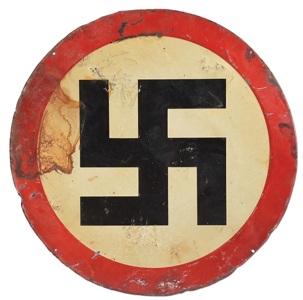 THIRD REICH NSDAP ENAMEL BUILDING SIGN.
