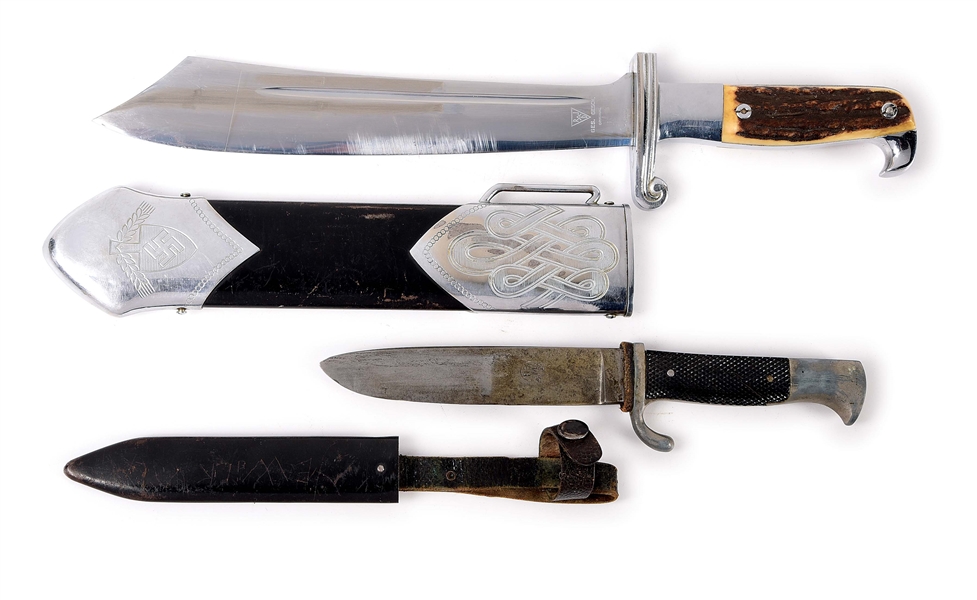 LOT OF 2: THIRD REICH RAD HEWER AND HJ DAGGER.