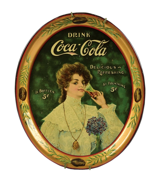 1905 "DRINK COCA-COLA" SERVING TRAY.