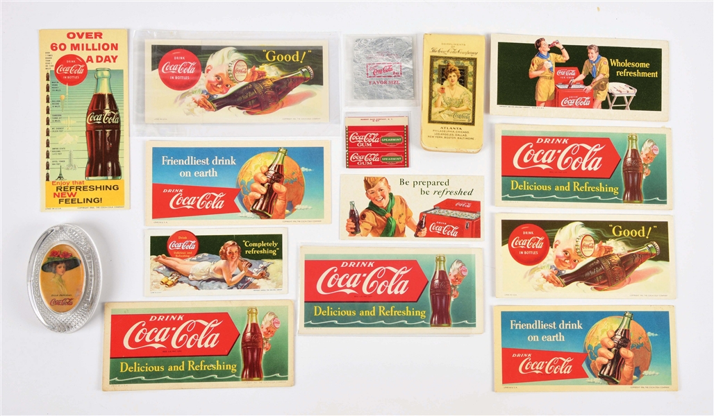 LOT OF COCA-COLA PROMOTIONAL ITEMS.