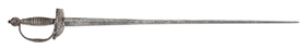 ENGLISH SILVER-HILTED MILITARY OFFICERS SMALL SWORD.