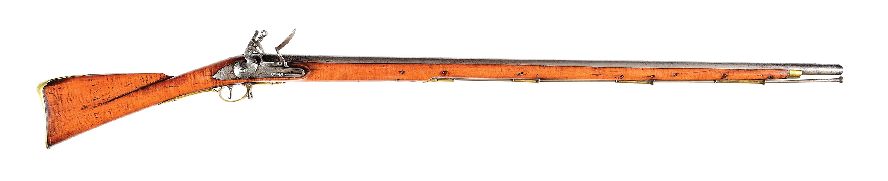 (A) IMPORTANT AMERICAN STOCKED MUSKET MARKED TO THE 53RD REGIMENT