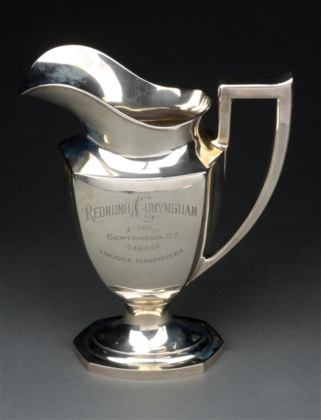 AN AMERICAN STERLING WATER PITCHER. 