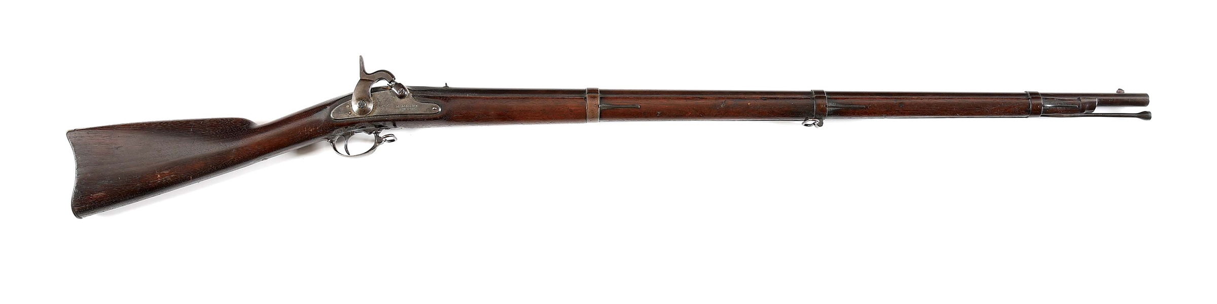 (A) US M1861 PERCUSSION RIFLE MUSKET BY ROBINSON AND DATED 1863.