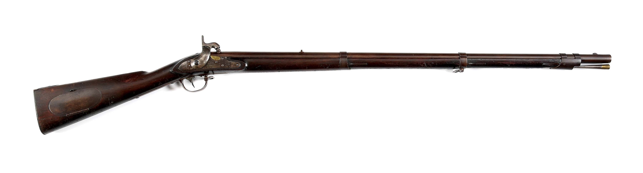 (A) US M1817 BY DERINGER AND DATED 1843 CONVERTED TO PERCUSSION.