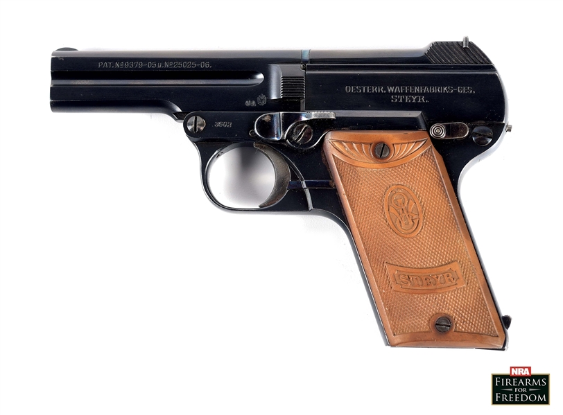 (C) EXCEPTIONAL FIRST YEAR PRODUCTION STEYR MODEL 1908 SEMI-AUTOMATIC PISTOL.