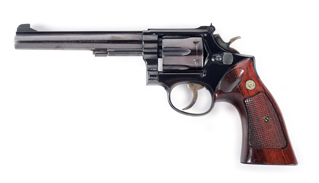 (C) SMITH & WESSON MODEL 17 DOUBLE ACTION REVOLVER.