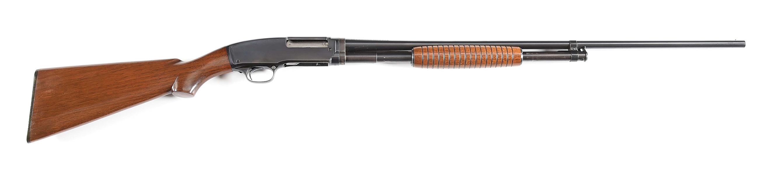 (C) WINCHESTER FIRST YEAR PRODUCTION MODEL 42 SLIDE ACTION SHOTGUN IN .410 BORE.