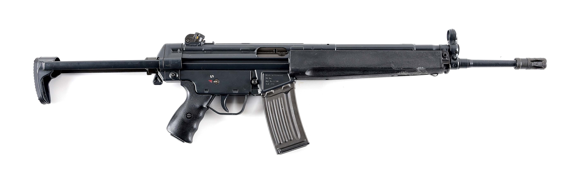(M) PRE-BAN HECKLER & KOCH MODEL 93 SEMI-AUTOMATIC RIFLE WITH BOX & ACCESSORIES.