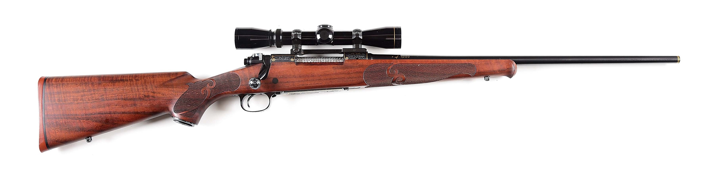 (M) WINCHESTER MODEL 70 FEATHERWEIGHT ULTRA GRADE 1 OF 1000 BOLT ACTION RIFLE.