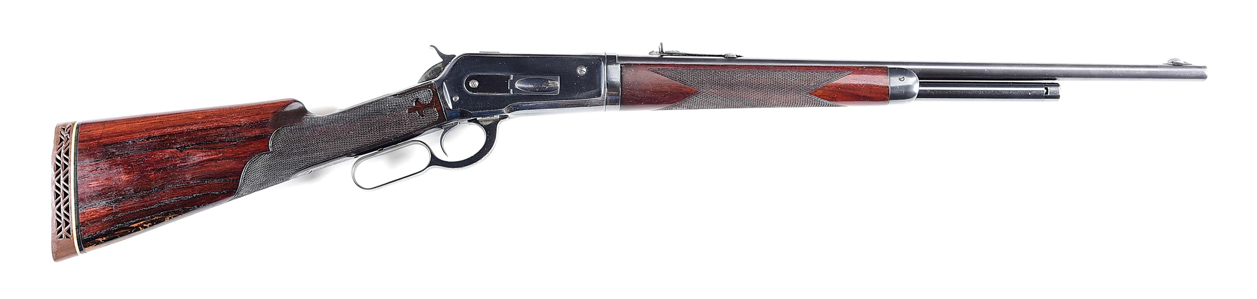(A) WINCHESTER MODEL 1886 TAKEDOWN LEVER ACTION RIFLE.