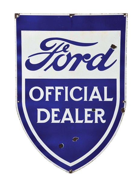 RARE FORD OFFICIAL DEALER PORCELAIN SIGN.