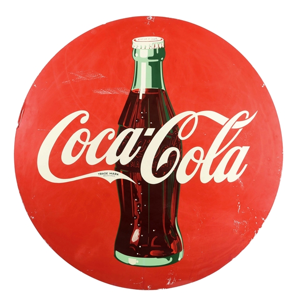  COCA-COLA BOTTLE SIGN.