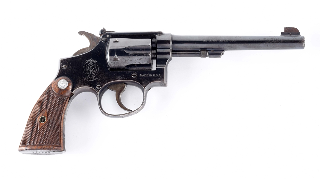 (C) SMITH & WESSON K22 DOUBLE ACTION REVOLVER .22 LR.