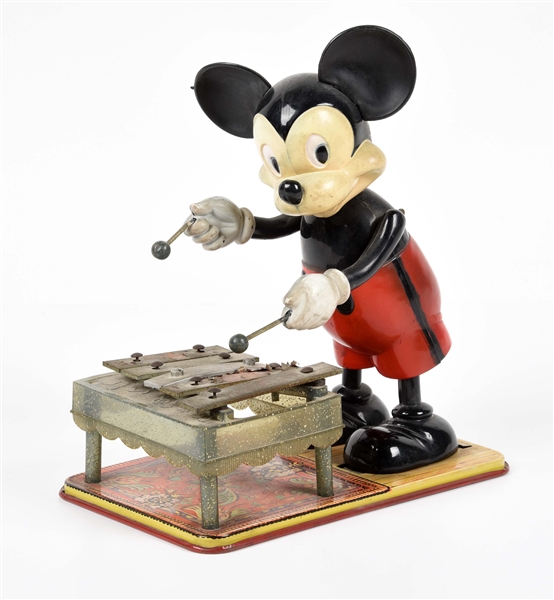 MARX MICKEY MOUSE XYLOPHONE WIND-UP TOY.
