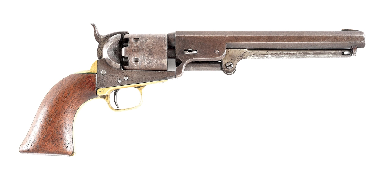 (A) FIRST YEAR OF PRODUCTION COLT 1851 NAVY PERCUSSION REVOLVER.