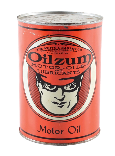 OILZUM MOTOR OIL & LUBRICANTS ONE QUART CAN.