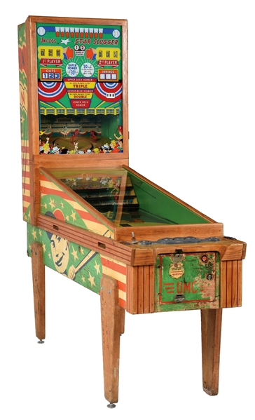 10¢ UNITED MFG. STAR SLUGGER BASEBALL ARCADE GAME.