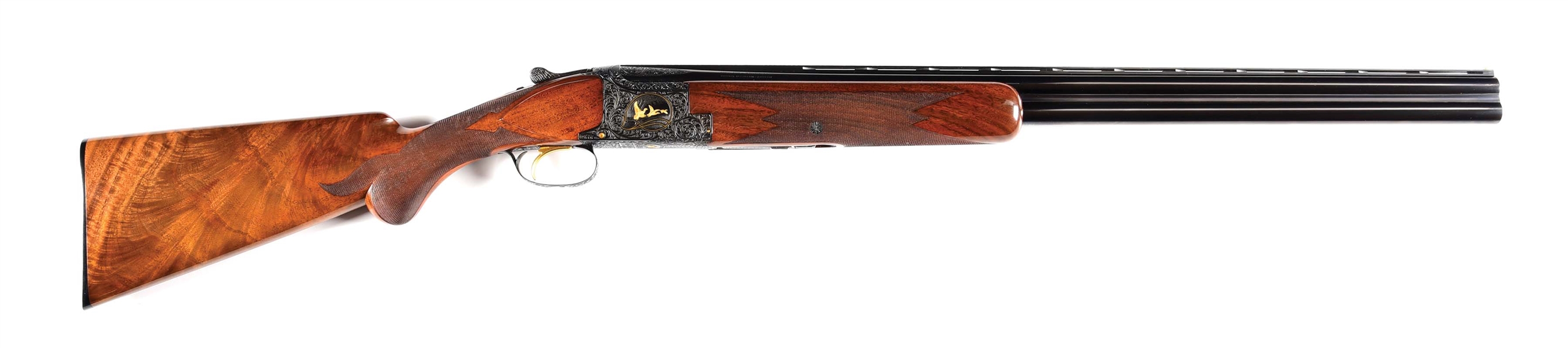 (C) MIDAS GRADE BROWNING SUPERPOSED SHOTGUN ENGRAVED BY LEROY WITH BOX.