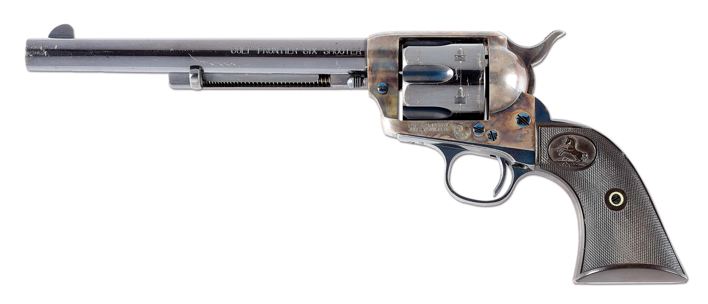 (A) HIGH CONDITION COLT FRONTIER SIX SHOOTER SHIPPED TO SAN FRANCISCO COLT AGENCY IN 1898.