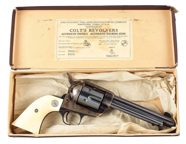 (C) 1931 COLT SINGLE ACTION ARMY REVOLVER CHAMBERED IN SCARCE .38 SPECIAL CARTRIDGE.