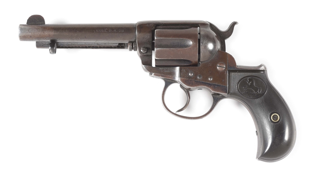 (A) AMERICAN EXPRESS CO. MARKED COLT MODEL 1877 LIGHTNING DOUBLE ACTION REVOLVER WITH ARTIFACTS.
