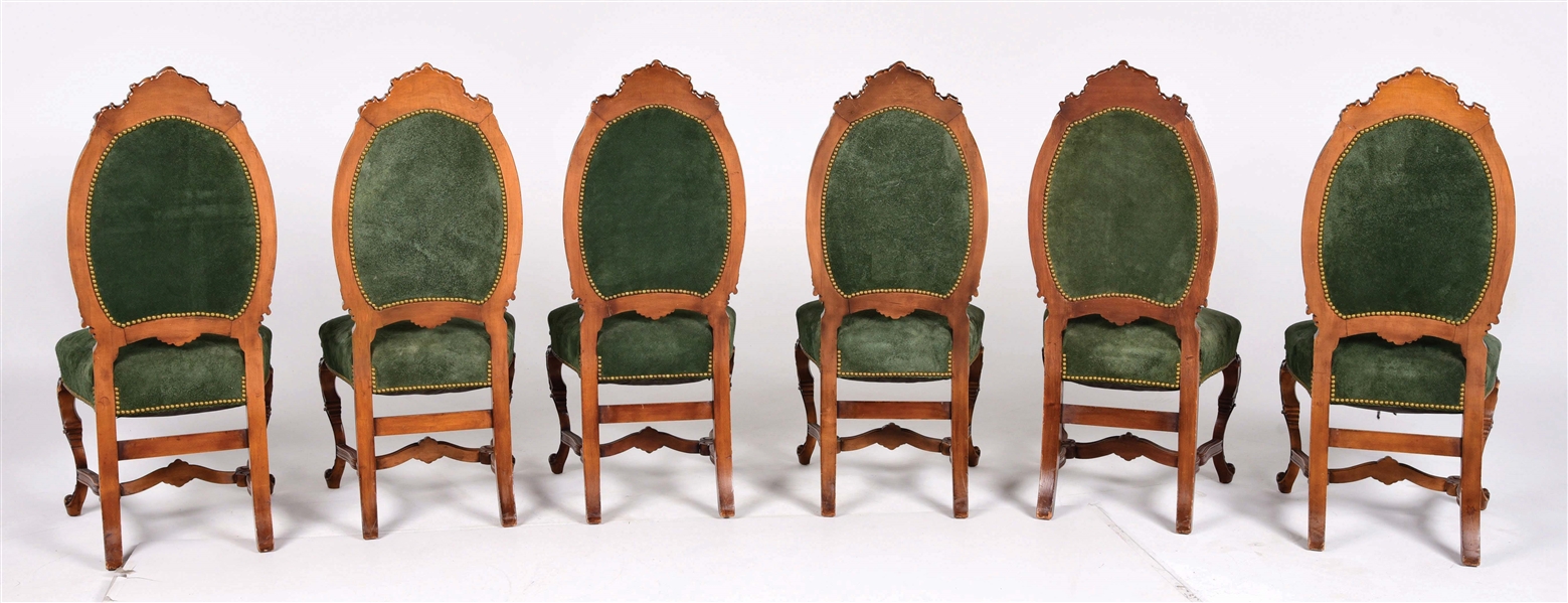 LOT OF 8: LATE 19TH CENTURY VICTORIAN SET OF 8 DINING CHAIRS.