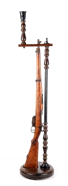 (C) HUNGARIAN STEYR M95 STRAIGHT PULL BOLT ACTION RIFLE WITH LAMP. 