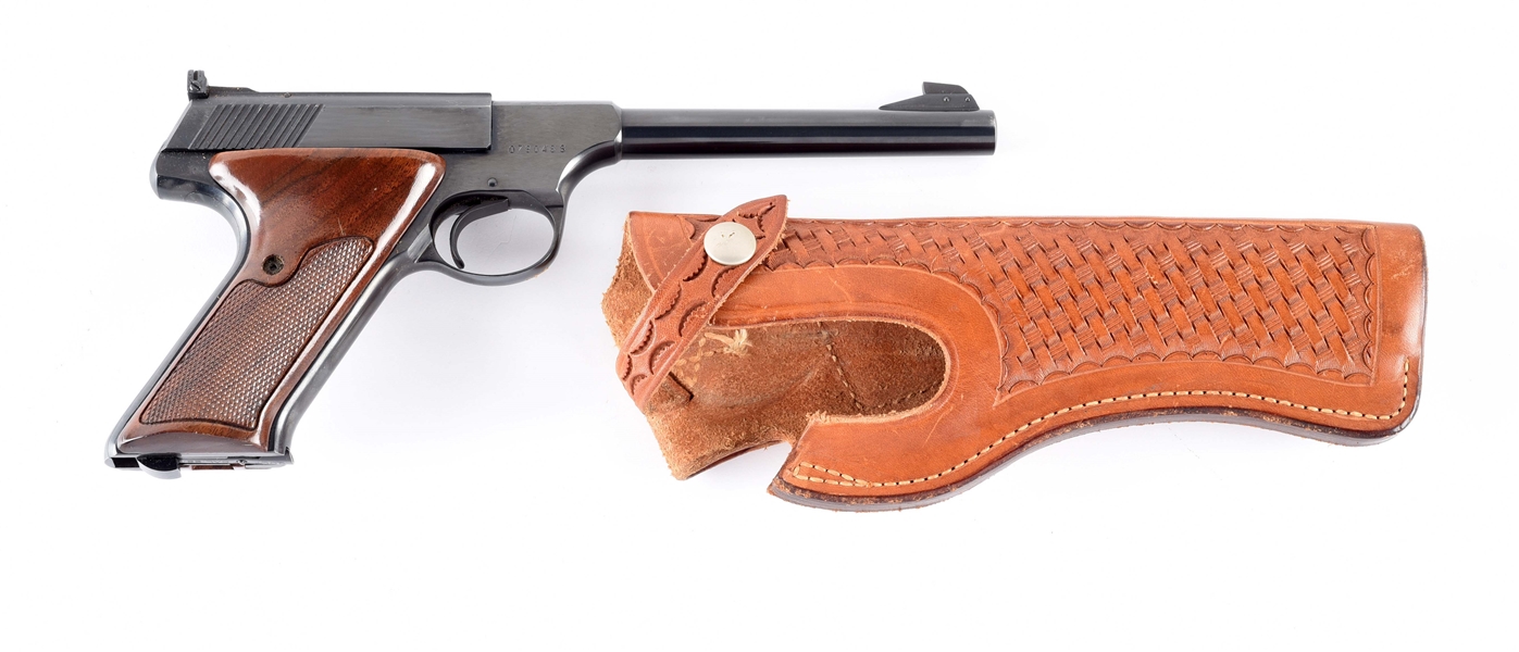 (C) COLT WOODSMAN SEMI-AUTOMATIC PISTOL WITH HOLSTER