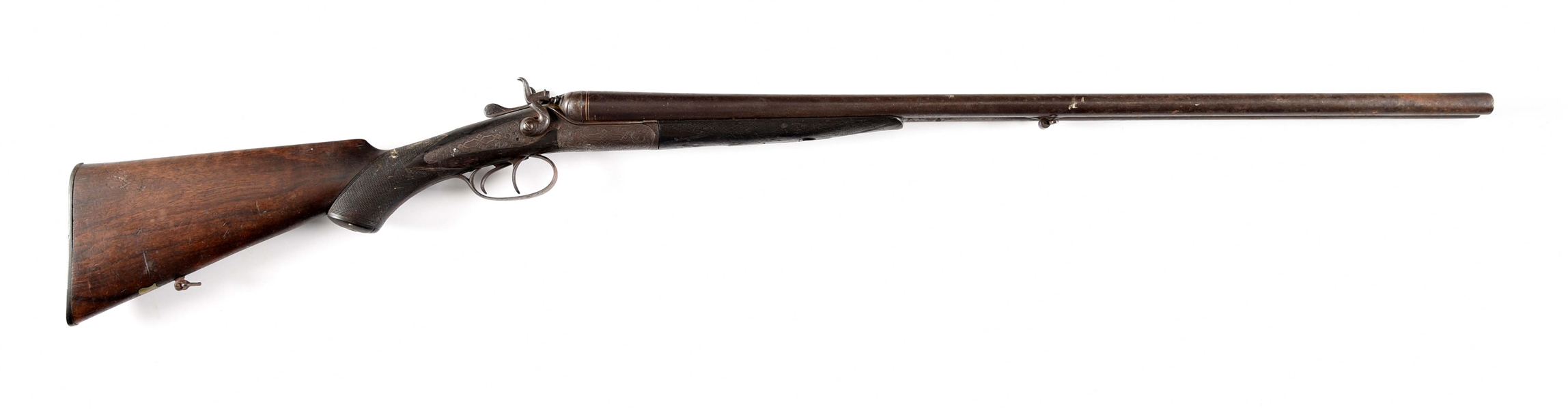 (A) BELGIAN SIDE BY SIDE PERCUSSION HAMMER SHOTGUN