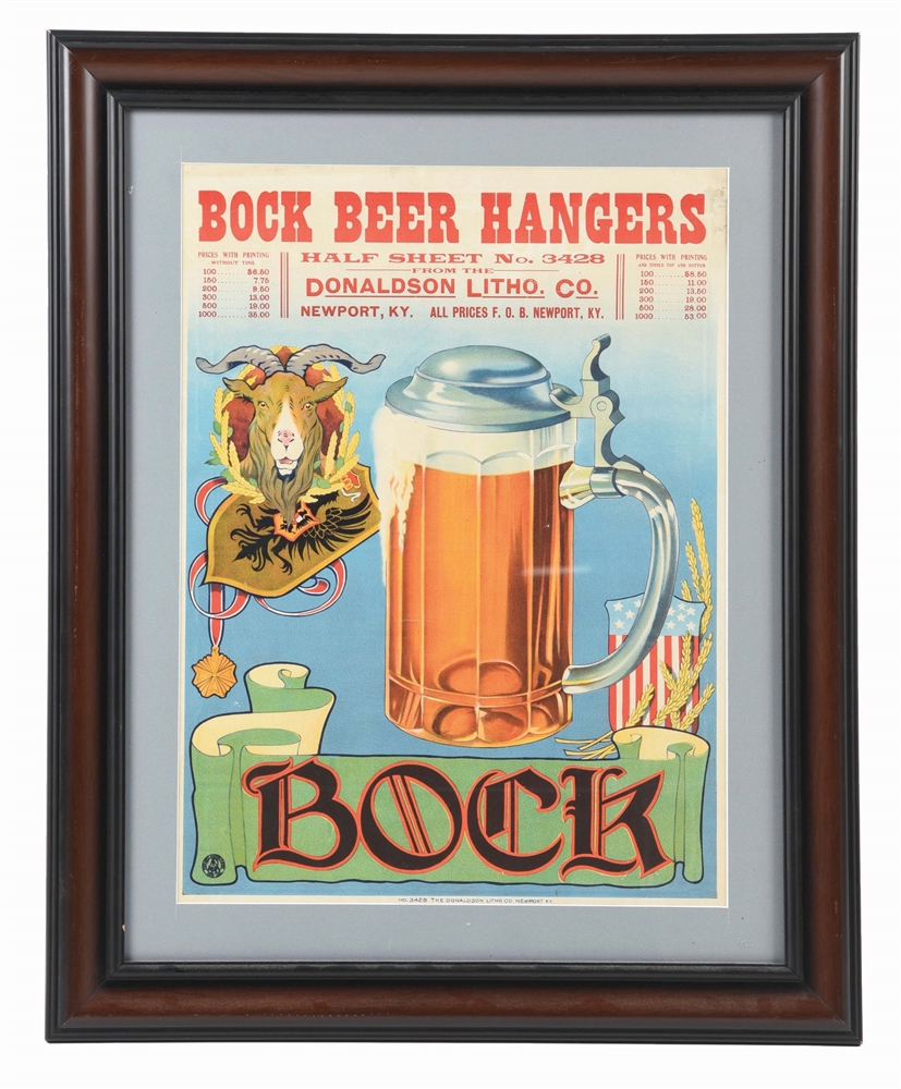 BOCK BEER PAPER LITHOGRAPH.