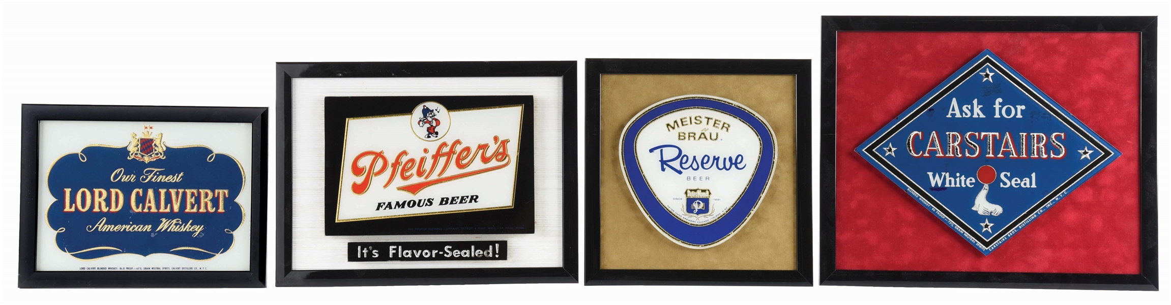 LOT OF 4: ALCOHOL-RELATED SIGNS.
