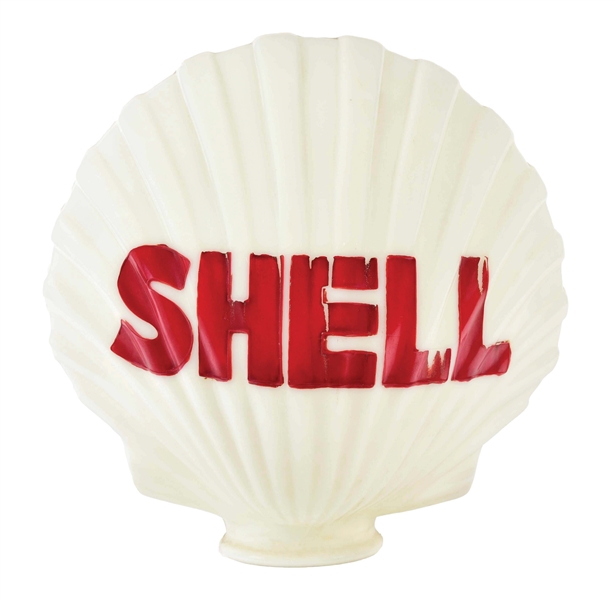 SHELL GASOLINE ONE PIECE CAST CLAMSHELL GLOBE. 
