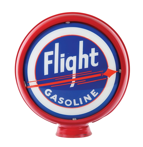 REPRODUCTION FLIGHT GASOLINE COMPLETE 15" GLOBE ON FIBERGLASS HIGH PROFILE BODY. 