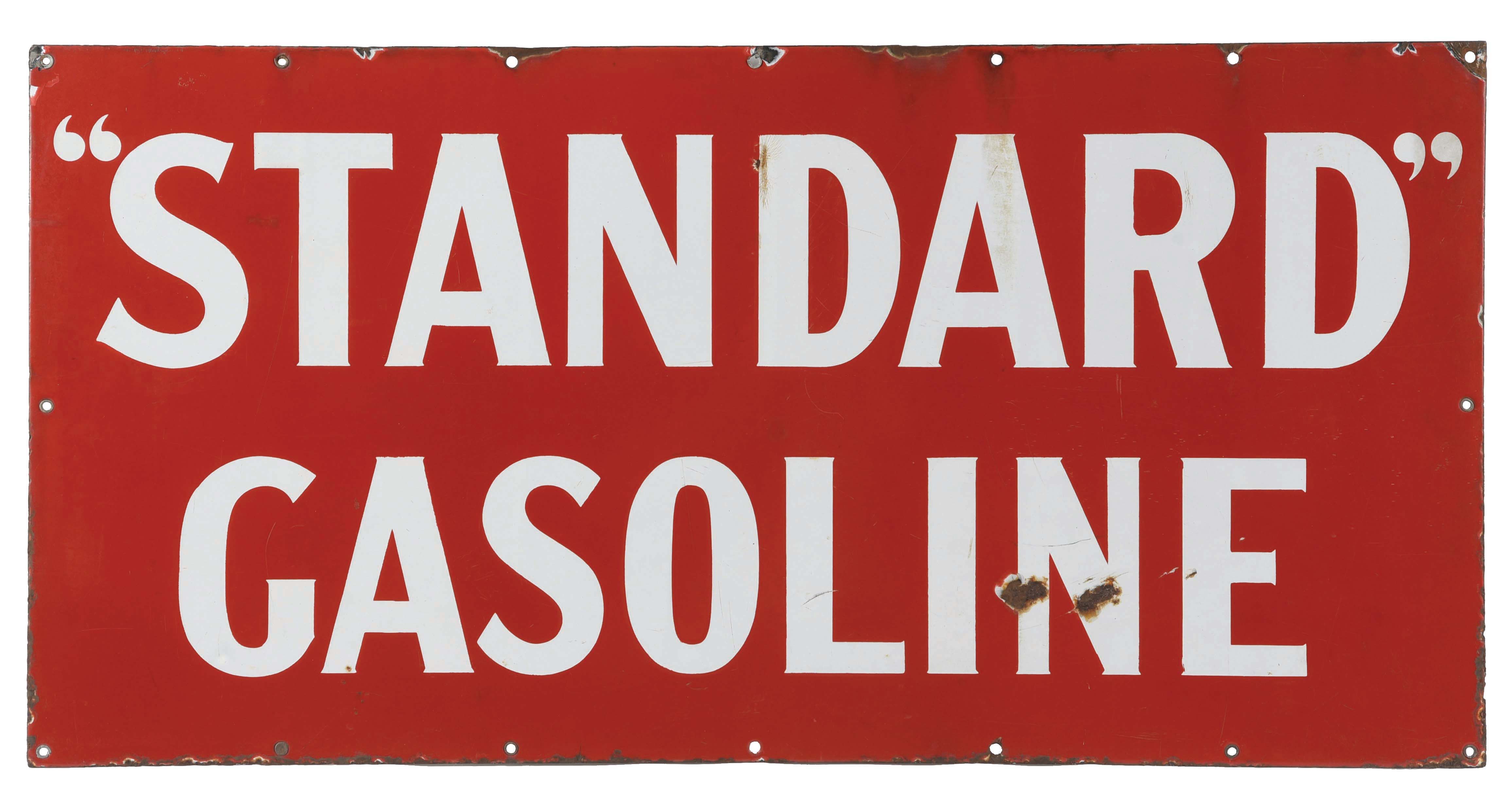Lot Detail - STANDARD GASOLINE PORCELAIN SERVICE STATION SIGN.