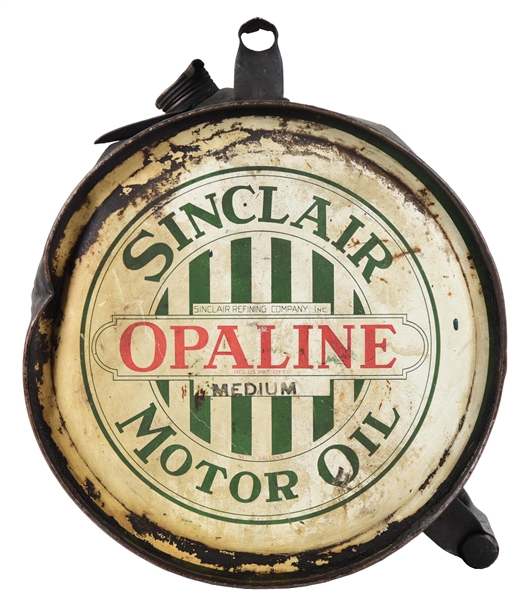 SINCLAIR OPALINE MOTOR OIL FIVE GALLON ROCKER CAN.