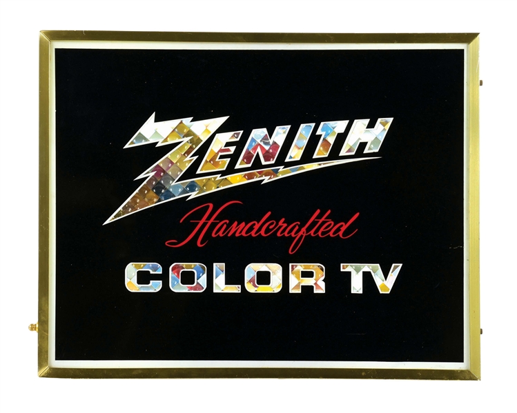 ZENITH TV MOTION DISPLAY SIGN.