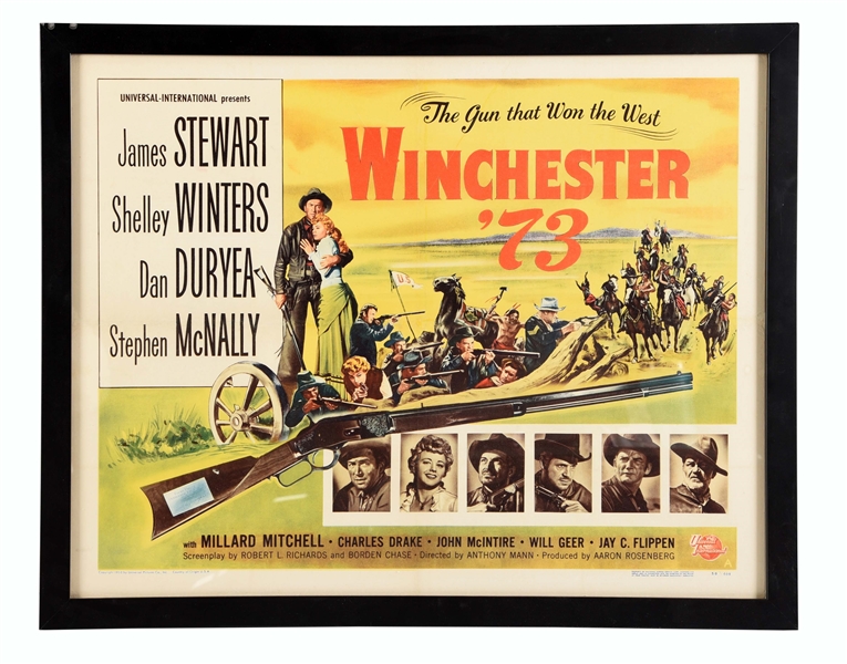 FRAMED WINCHESTER 73 1950 MOVIE POSTER.